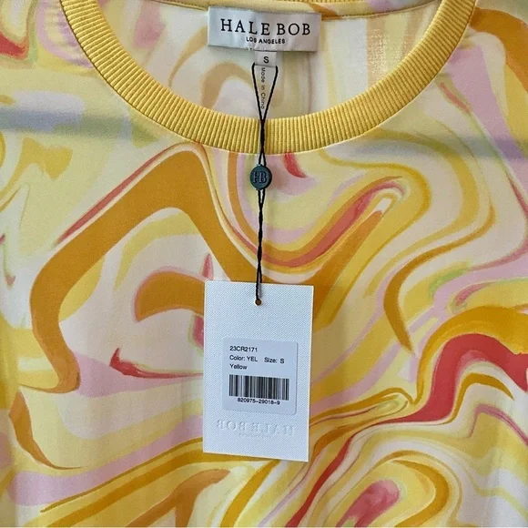 Hale Bob Yellow Orange Graphic Boxy Tee - Picture 3 of 6